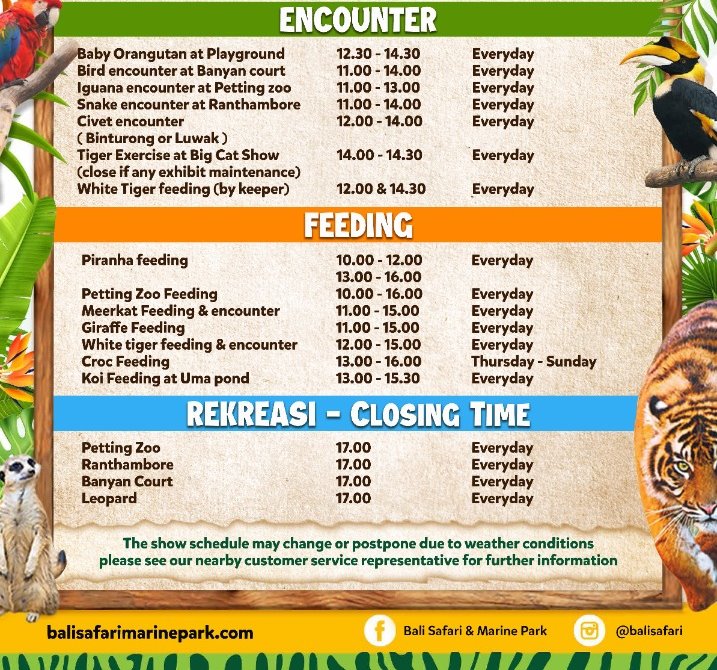 bali safari and marine park ticket price